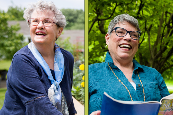 Images of Bonnie Cronin and Marilyn Haskel.